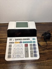 Sharp EL-1901 Paperless Printing Calculator Accounting Working w/ Power adapter
