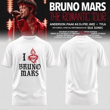 I Love Bruno Mars The Romantic Tour 2027 Fan Merch T-Shirt