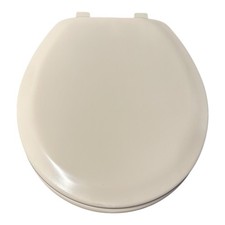 Bemis 7M521EC 006 Richfield Round Enameled Wood Toilet Seat - Bone OPEN BOX
