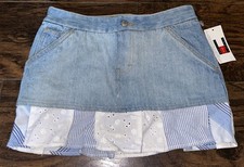 NWT Girls Tommy Hilfiger Light Wash Denim Skirt - SZ 12