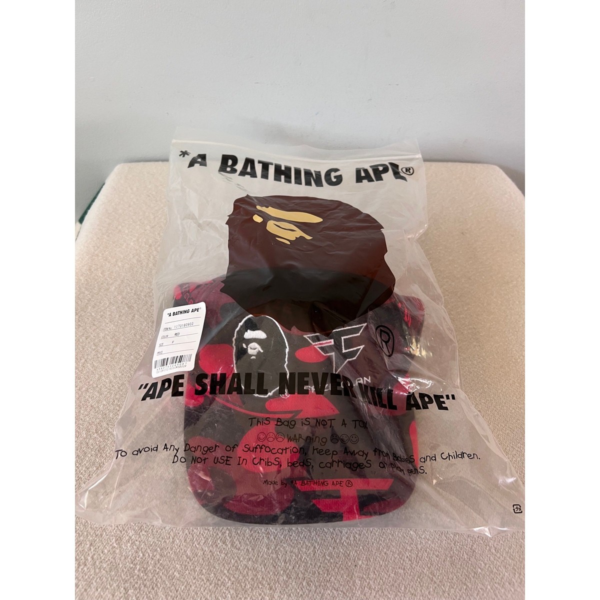 Bape x Faze Clan Snap Back Camo Hat - Red - NEW | eBay