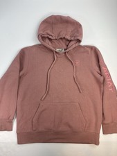 Ariat REAL Hoodie Pullover Sweatshirt Womens Small Pink Sleeve Logo Western