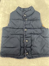 Baby GAP Navy Blue Size 3 Yrs Puffer Vest ColdControl Water Resistant Full Zip
