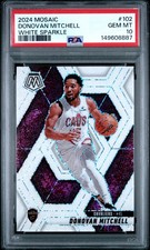 2024 PANINI MOSAIC WHITE SPARKLE #102 DONOVAN MITCHELL PSA 10