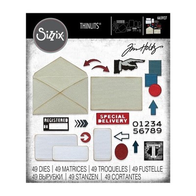 Sizzx Thinlits Die Set 48PK Postale by Tim Holtz | 665927 | Chapter 3 2022