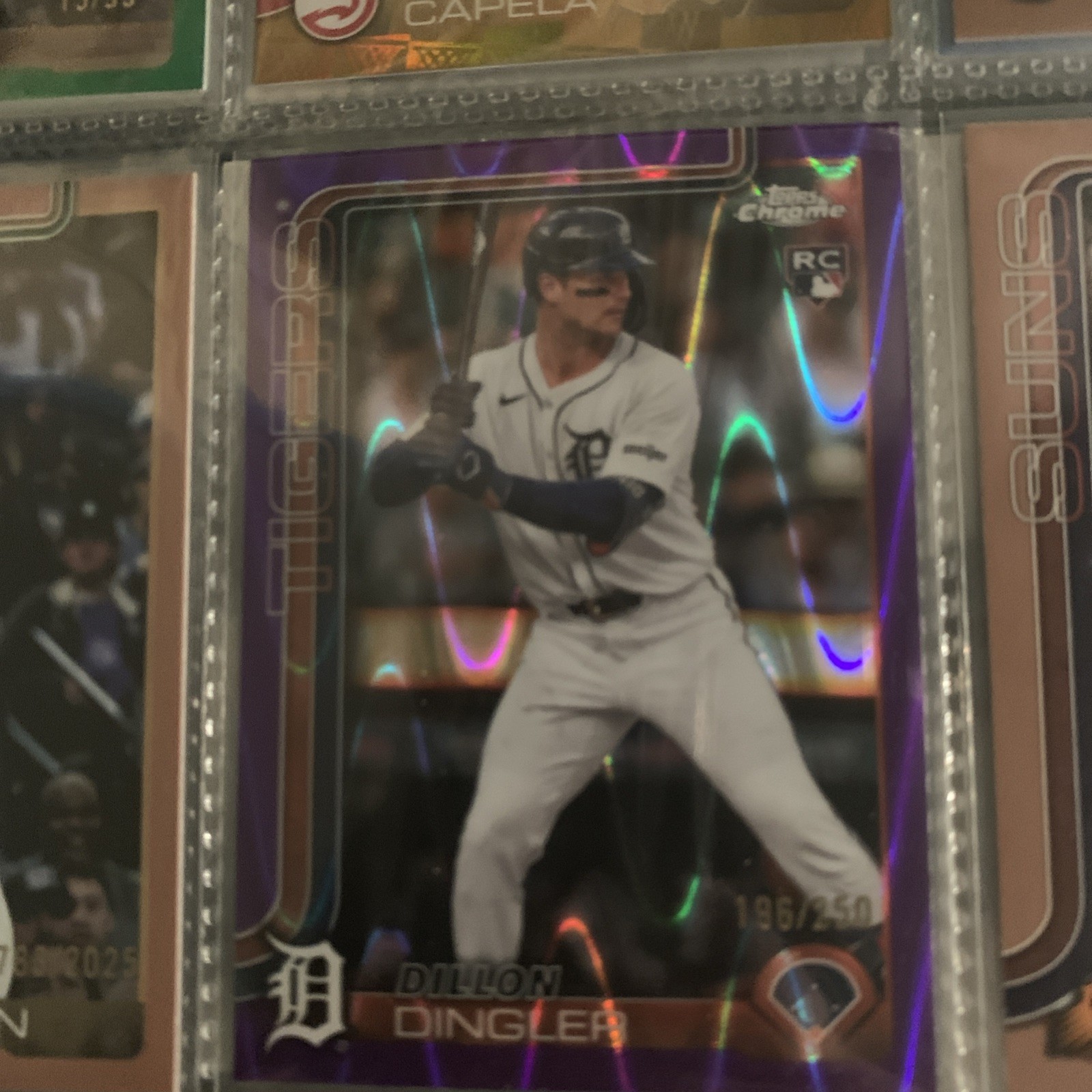 2025 Topps Chrome - Dillon Dingler #274 Purple Raywave Refractor /250 (RC)
