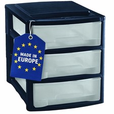 Schubladenbox Bürobox Briefablage DIN A4 3 Ablagefächer Organizer Ablagebox 6131