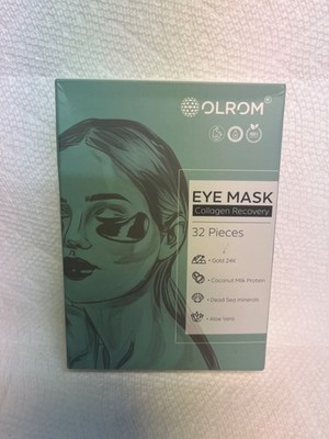 Olrom Eye Mask Under Eye Patches 32 Gold Collagen Eye Pads NIB