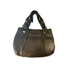 Simply Vera Vera Wang Black Pebble Leather Classic Hobo Satchel HandBag ...AV...