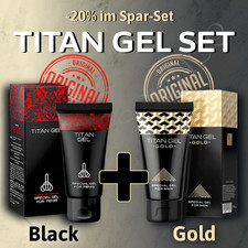 Titan GEL GOLD + Black Set Intimpflege Gel Männer Penisvergrößerung Potenz 2x50m