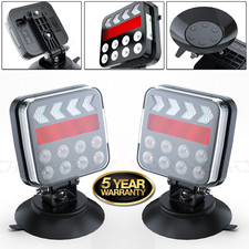 2X Wireless Trailer Lights Magnetic LED Tow Light Turn Signal Brake Reverse Stop