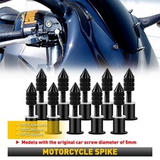 Motorcycle Windscreen Windshield Bolt SPIKE Kit Wind Bolts Screen Screw Black