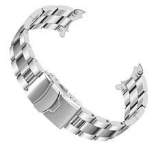 Stainless Steel Curved Solid End Tapered 20mm 22mm Watch Band Metal Watch Str...