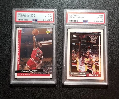 **Michael Jordan Graded Lot - 2 Cards PSA 6 EX-MT 1992 1993 Bulls