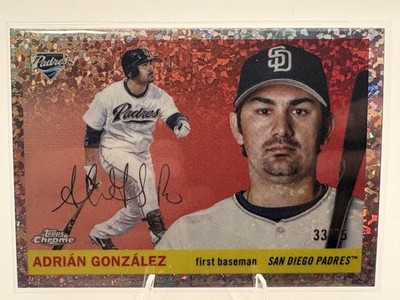 2025 Topps Chrome Platinum Adrian Gonzalez #354 Rose Gold Mini-Diamond /75