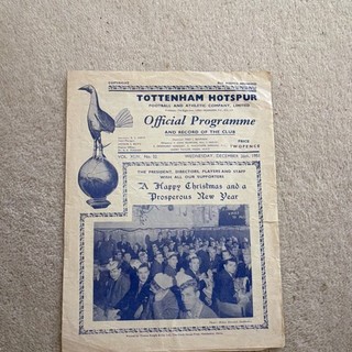 Tottenham Hotspur v Charlton Athletic Programme 26 Dec 1951 First Division