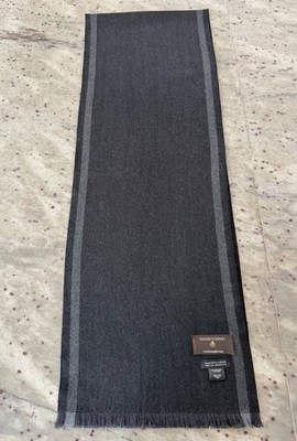 TESSITURA DI NOVARA by Ermenegildo Zegna Scarf Grey 100% Virgin Wool M In Italy