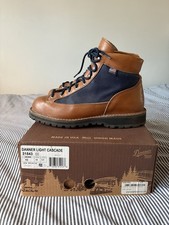Danner Light Cascade Leather Boots Tan, Blue Canvas, UK 9.5, US 10