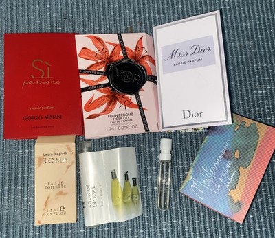 edt/edp Bundle High End 7 Sample vials armani Si,Miss Dior,Roma,Flowerbomb+Loewe