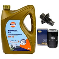 MotoröL Filter Set 5W-40 5 Liter + ÖLablassschraube FüR Ford Escort VI Focus 2.0