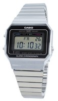 Casio Youth Digital Grau Zifferblatt A700W-1A A700W-1 Alarm Quarz Herrenuhr