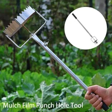 Bulb Mulch Film Digging Holes Versatile Retractable Handle Stainless Steel