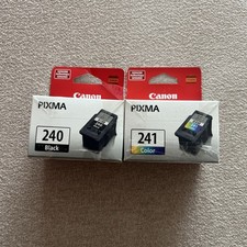 Canon PG-240 Black Ink  Canon CL-241 Color Ink Lot Of 2 Genuine New Sealed