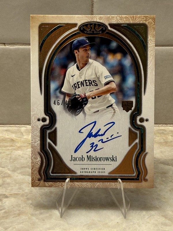 2026 Topps Tier One Jacob Misiorowski RC Tier One Talent Auto #T1TA-JM Gold /49
