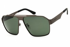 POLICE SPLL08M I47P Sunglasses Semi Matte Gunmetal Frame Green Lenses 63mm