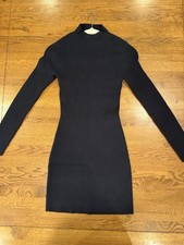 Abercrombie & Fitch Paloma Long Sleeve Sweater Mini Dress Black