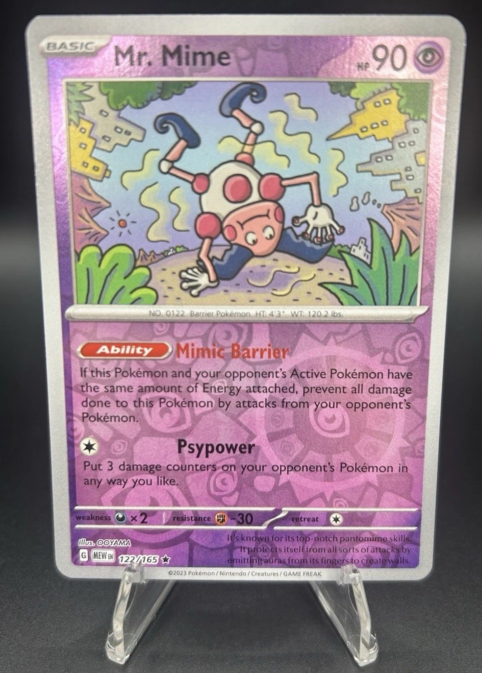 • Mr. Mime • 122/165 Scarlet & Violet 151 Reverse Holo Pokemon TCG NM