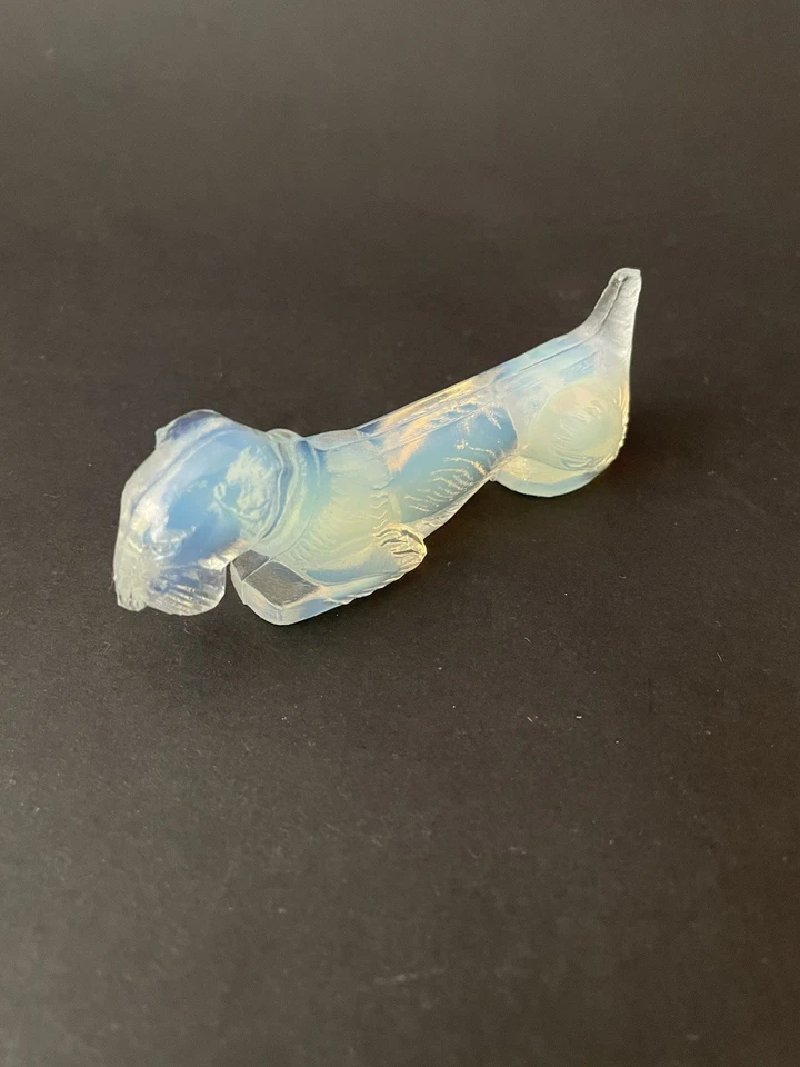 Art Deco French Sabino style Opalescent Art Glass Terrier Knife Rest  - Image 4 of 4
