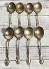 International Sterling Joan of Arc .925 Set of 8 Soup Spoons Sterling Silver