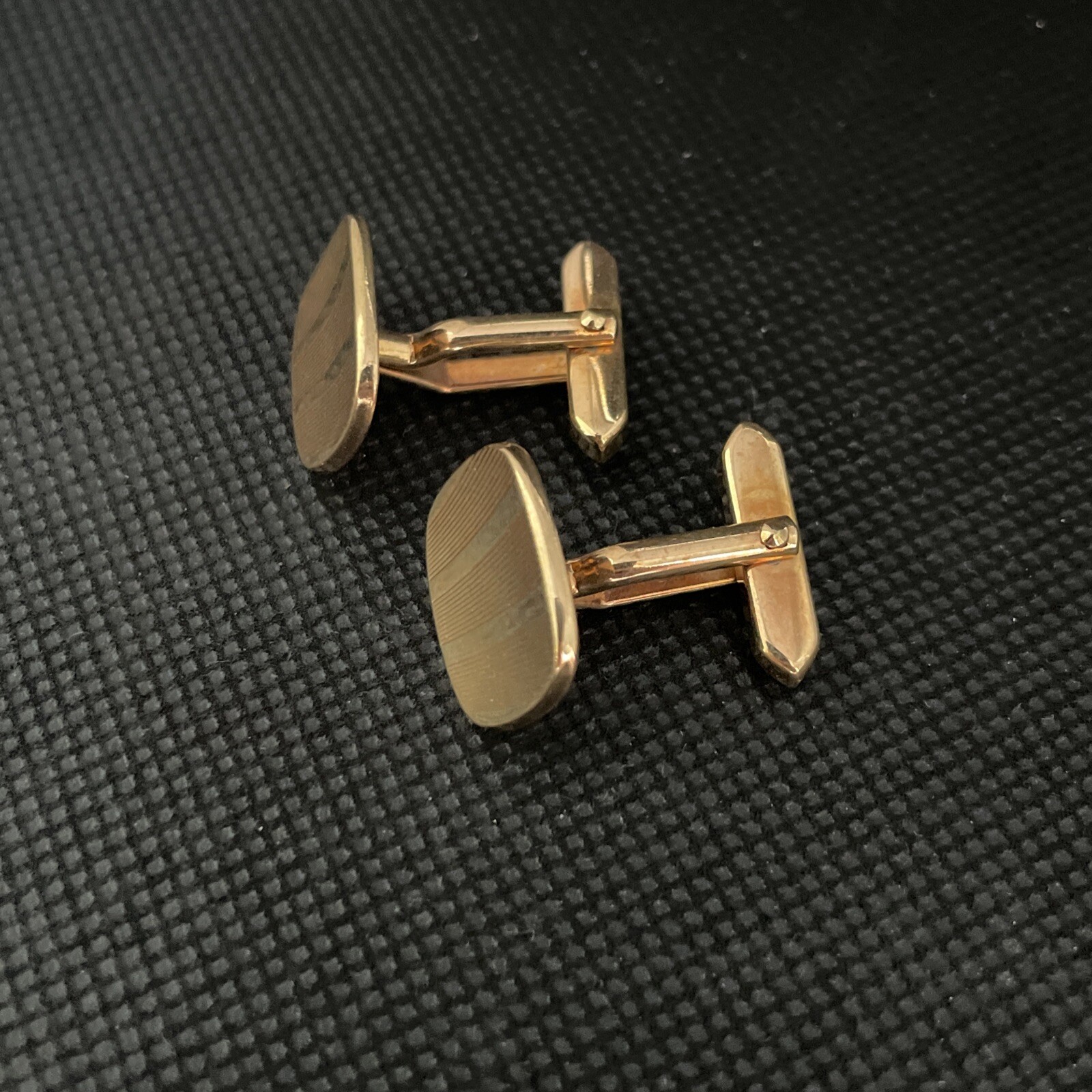 Boutons de manchettes vintage ancien poinçon dorure nacré vintage - Montres & Bijoux