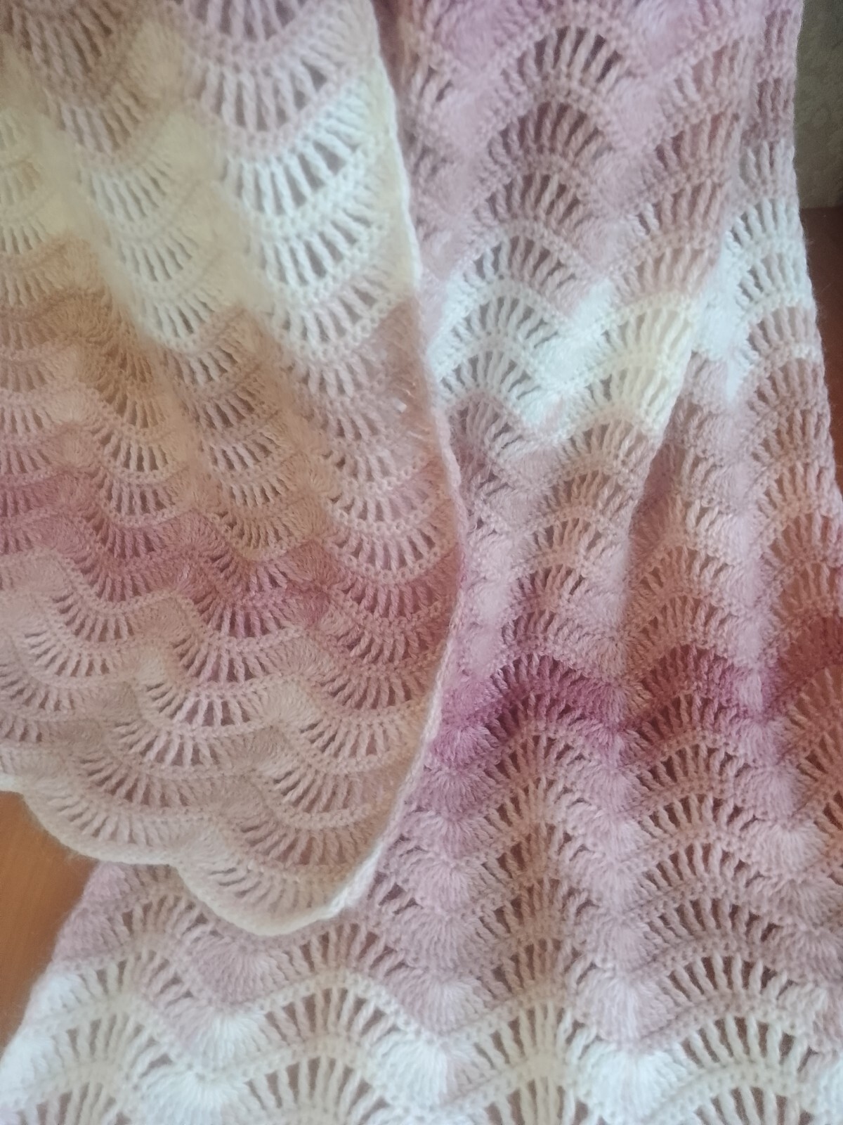 Multicolor crochet boho shawl for women - cozy winter scarf