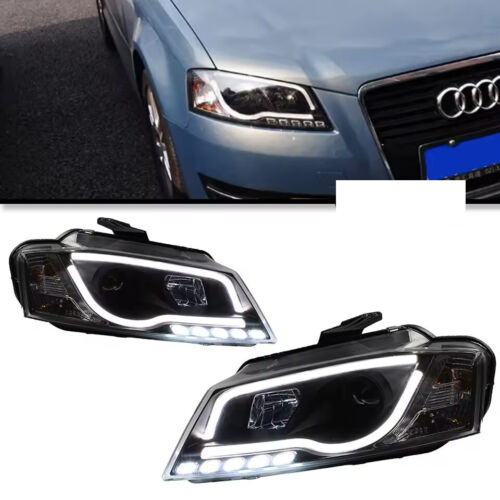 Upgrade LED Front DRL Headlight For Audi A3 S3 2008-2012 Projector lens Facelift