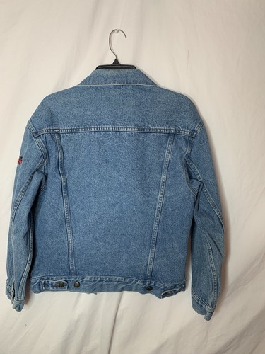 Vantage jean jacket,sizeSM,partially embroidered Toshiba logo - Picture 2 of 11