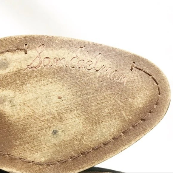 Bottines Noires À Zip Sam Edelman Packer Taille 5,5 Femme D'occasion - Photo 4/4