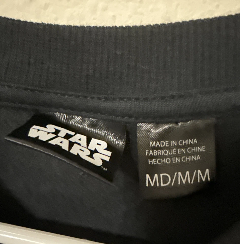 Disney MAD Engine STAR WARS unisex Glow In The Dark Sweatshirt Black Medium NWT - Image 3 of 4