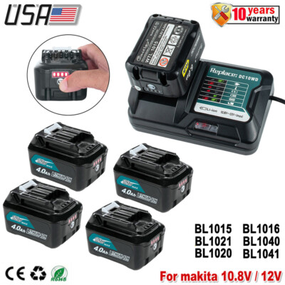 For Makita 12V Battery MAX CXT Li-ion BL1041B BL1021B
