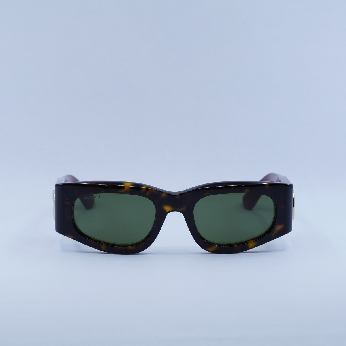New GUCCI GG1664S 002 Dark Havana with Red/Dark Green 51-21 