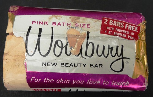 Vintage Woodbury Bar Soap Pink Bath Size Beauty Bar