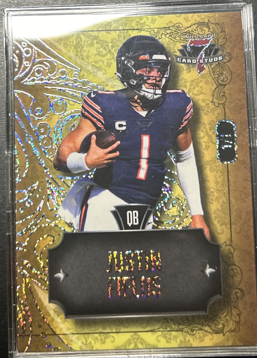 One Of One!  Justin Fields - 2023 Wild Card 7 Card Studs 1/1