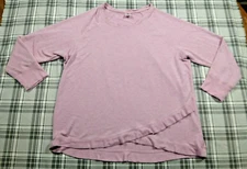 Active Life Womens Light Lavendar Layered Front Top Shirt Size XXL Long Sleeve