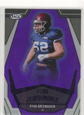 Ryan Greenhagen 2023 Sage Peak Performance Insert Purple Foil Fordham