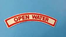Vintage Open Water Scuba Diving Diver Embroidered Patch New NOS Curved