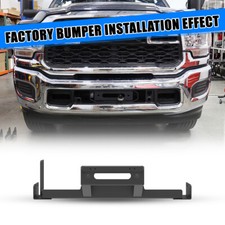 Winch Mounting Plate For 2019-2024 Dodge Ram 2500 3500 Steel Front Hidden Black