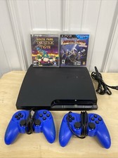 Sony PlayStation 3 PS3 Slim Console 250GB CECH-2001B With 2 Controllers  Games