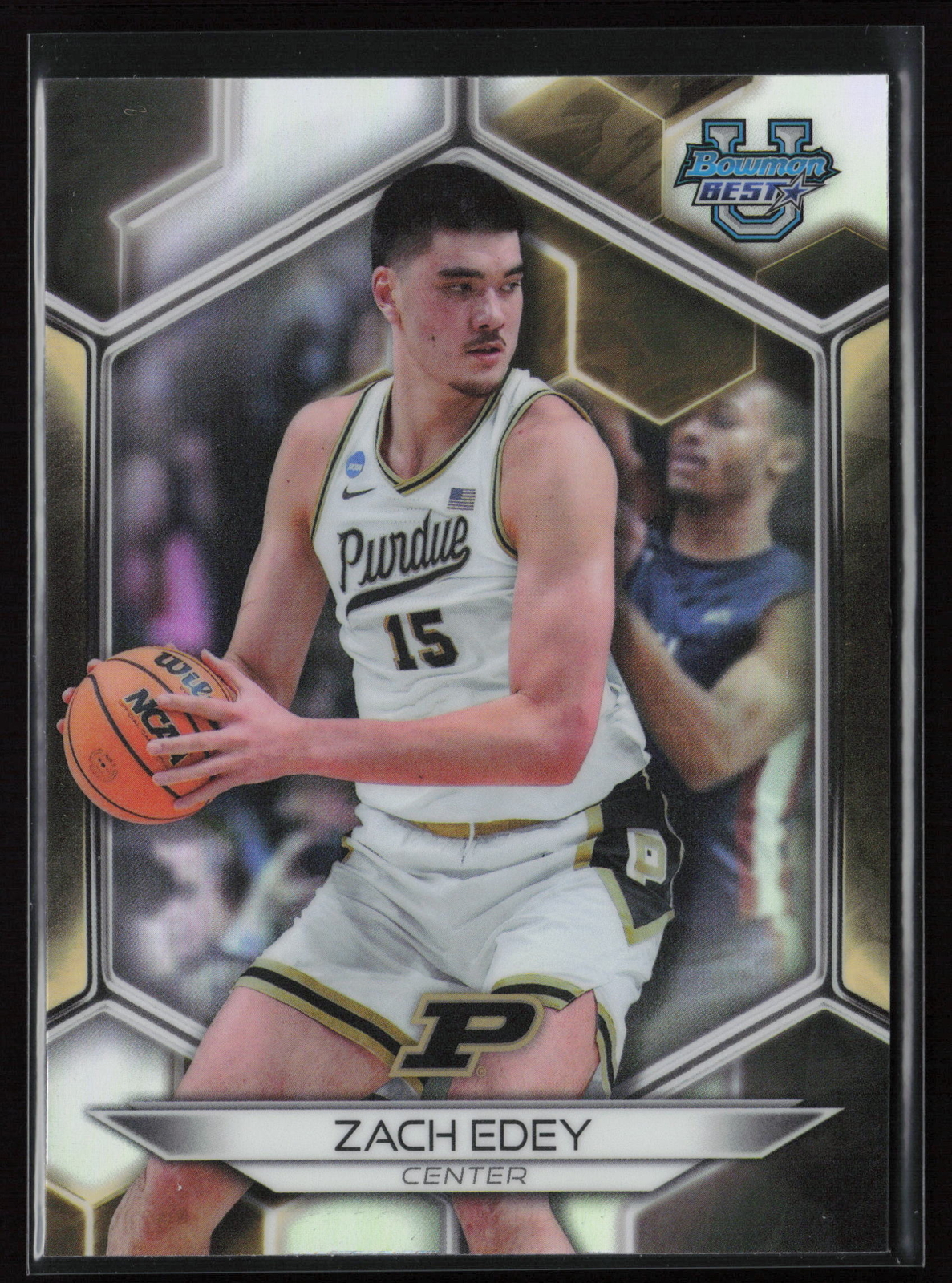 Zach Edey 2023-24 Bowman Best University #74 Base Refractor