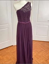 Womens Davids Bridal Dress Purple Single Strap Dress Maxi Slit Size 2